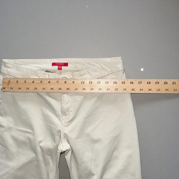 Guess Los Angeles Womens Cream Slim Fit Stretch Pants Off White Size 29 - Picture 8 of 11